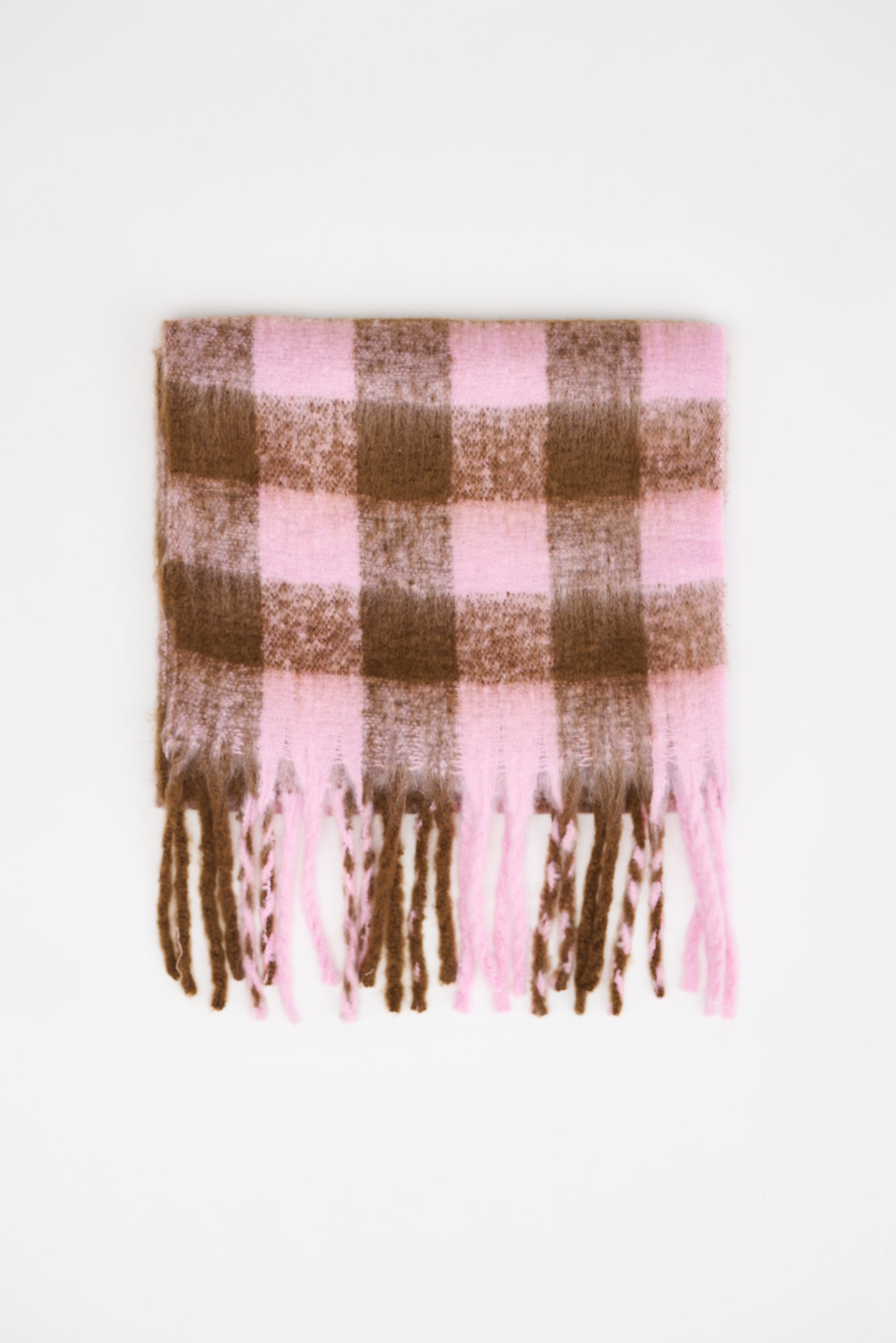 Holiday Ellesworth Scarf - Brown With Pink