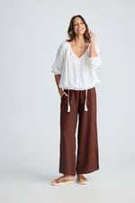 Load image into Gallery viewer, Holiday Seaside Top - White Linen
