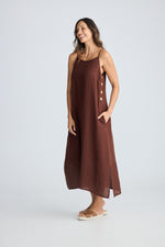 Load image into Gallery viewer, Holiday Cliffside Maxi Dress - Chocolate

