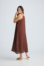 Load image into Gallery viewer, Holiday Cliffside Maxi Dress - Chocolate
