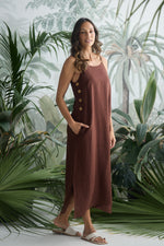 Load image into Gallery viewer, Holiday Cliffside Maxi Dress - Chocolate
