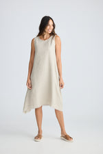 Load image into Gallery viewer, Holiday Miranda Dress - Natural Linen
