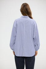 Load image into Gallery viewer, Holiday Cliffside Shirt - Blue Stripe - Mitchell McCabe Menswear
