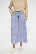Load image into Gallery viewer, Holiday Mayfair Skirt - Blue Stripe - Mitchell McCabe Menswear
