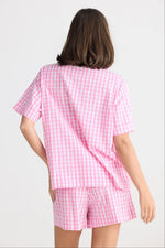 Load image into Gallery viewer, Holiday Stay In Bed Pyjama Set - Pink Check
