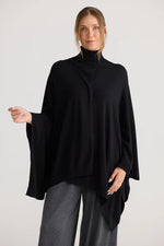 Load image into Gallery viewer, Homelove Awaken Knit Cape - Black
