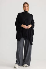 Load image into Gallery viewer, Homelove Awaken Knit Cape - Black
