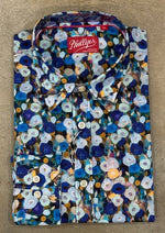 Load image into Gallery viewer, Phillips Of Melbourne Abstract Floral Long Sleeve Shirt - Blue Multi
