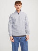Load image into Gallery viewer, Jack &amp; Jones Bradley Zip Sweat - Lt Grey Marle
