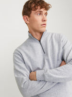 Load image into Gallery viewer, Jack &amp; Jones Bradley Zip Sweat - Lt Grey Marle
