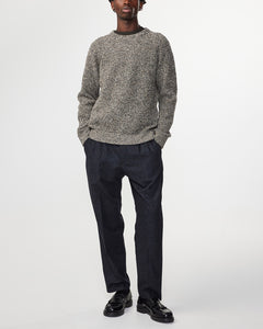 No Nationality Jacobo Crew Neck Knit - Khaki Melange