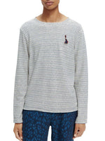 Load image into Gallery viewer, Scotch and Soda Long Sleeve Stripe Tee with Bandana - Navy
