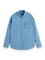 Load image into Gallery viewer, Scotch and Soda Printed Poplin Shirt - Blue
