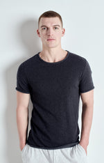Load image into Gallery viewer, American Vintage Sonoma Raw Edge Tee - Charcoal Melange
