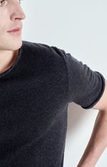 Load image into Gallery viewer, American Vintage Sonoma Raw Edge Tee - Charcoal Melange
