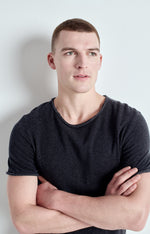 Load image into Gallery viewer, American Vintage Sonoma Raw Edge Tee - Charcoal Melange
