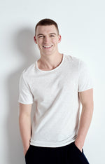 Load image into Gallery viewer, American Vintage Sonoma Raw Edge Tee - White
