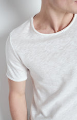 Load image into Gallery viewer, American Vintage Sonoma Raw Edge Tee - White
