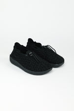 Load image into Gallery viewer, Malibu Latigo Woven Sneaker - Black/Black
