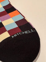 Load image into Gallery viewer, Mitchell McCabe - Block Check Sock in Plum
