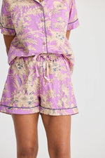 Load image into Gallery viewer, Holiday Namaste Pyjama Set - Purple Haveli
