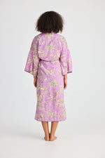 Load image into Gallery viewer, Holiday Namaste Robe - Purple Haveli
