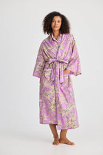 Load image into Gallery viewer, Holiday Namaste Robe - Purple Haveli
