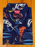 Load image into Gallery viewer, Phillips Of Melbourne Surfers Short Sleeve Shirt - Navy Multi
