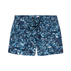 Original Weekend Swim Shorts - Whale of a Floral Print in Navy