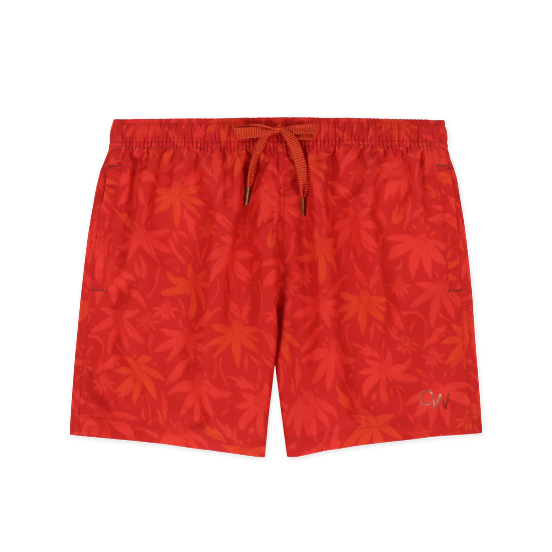 Original Weekend Swim Shorts - Wild Flower Print in Red