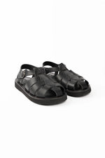 Load image into Gallery viewer, Organic Handloom Gurka Sandal - Black - Mitchell McCabe Menswear
