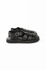 Load image into Gallery viewer, Organic Handloom Gurka Sandal - Black - Mitchell McCabe Menswear
