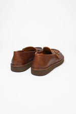 Load image into Gallery viewer, Organic Handloom Sevres Loafer - Brown Pebbled Leather
