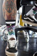 Load image into Gallery viewer, Mennie Brand - Peony Tiger Socks
