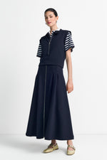Load image into Gallery viewer, Rich and Royal Jersey Zip Skirt - Navy

