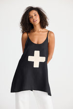 Load image into Gallery viewer, Shanty Shakti Singlet - Black Linen Blend
