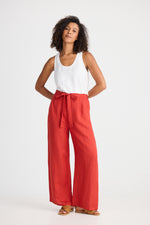 Load image into Gallery viewer, Shanty Dickens Pant - Cherry Linen Blend - Mitchell McCabe Menswear
