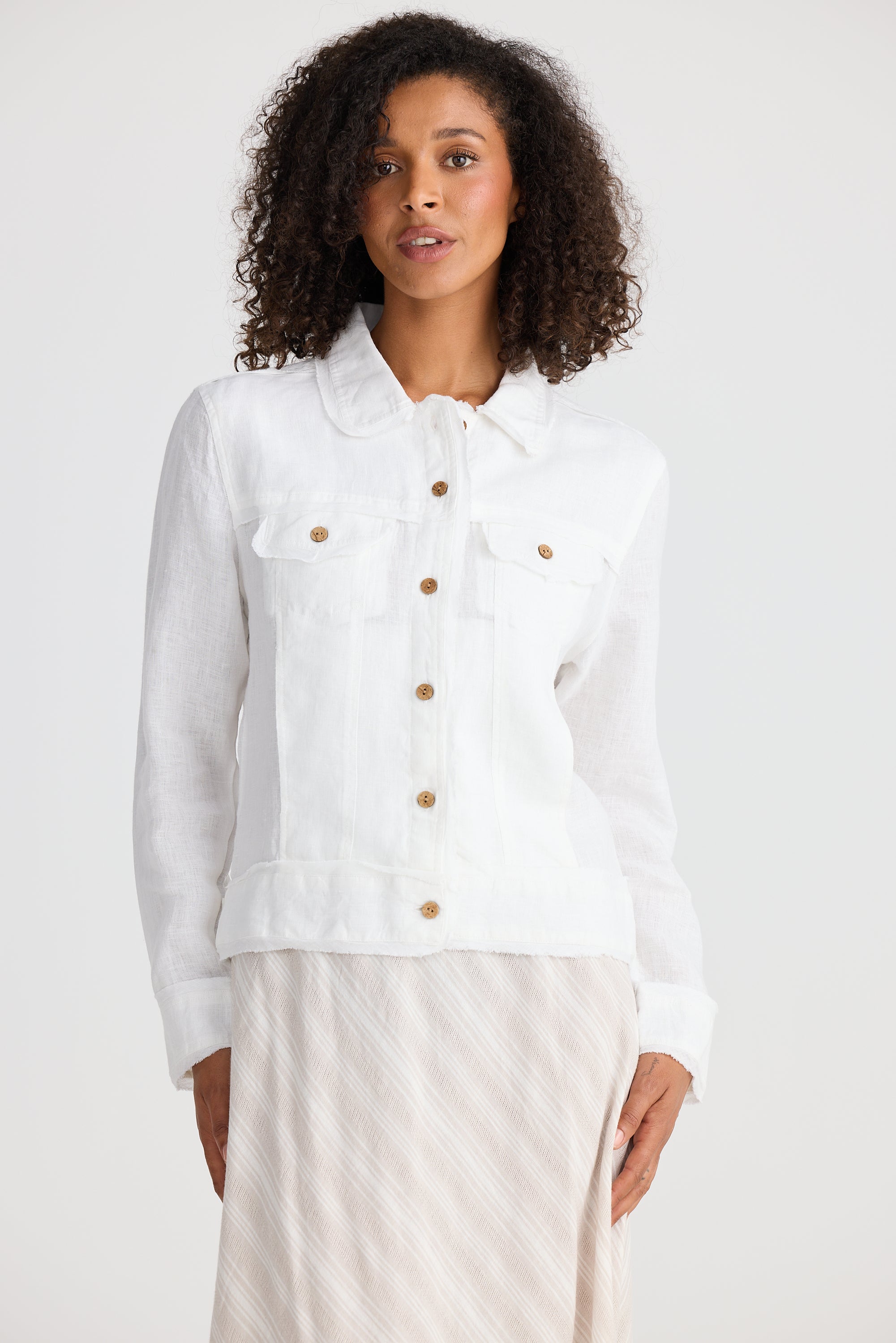 Shanty Monza Jacket - White Linen