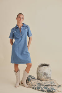 Talisman Myra Denim Dress - Mid Denim