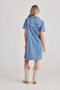 Talisman Myra Denim Dress - Mid Denim