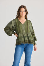 Load image into Gallery viewer, Talisman Folklore Blouse - Khaki - Mitchell McCabe Menswear
