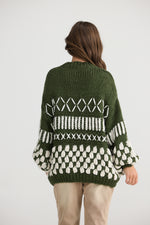 Load image into Gallery viewer, Talisman Colorado Knit - Khaki With Off White
