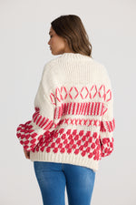 Load image into Gallery viewer, Talisman Colorado Knit - Off White With Pink
