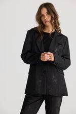 Load image into Gallery viewer, Talisman Kiva Blazer - Black Jacquard
