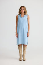 Load image into Gallery viewer, Talisman Vera Denim Dress - Light Denim
