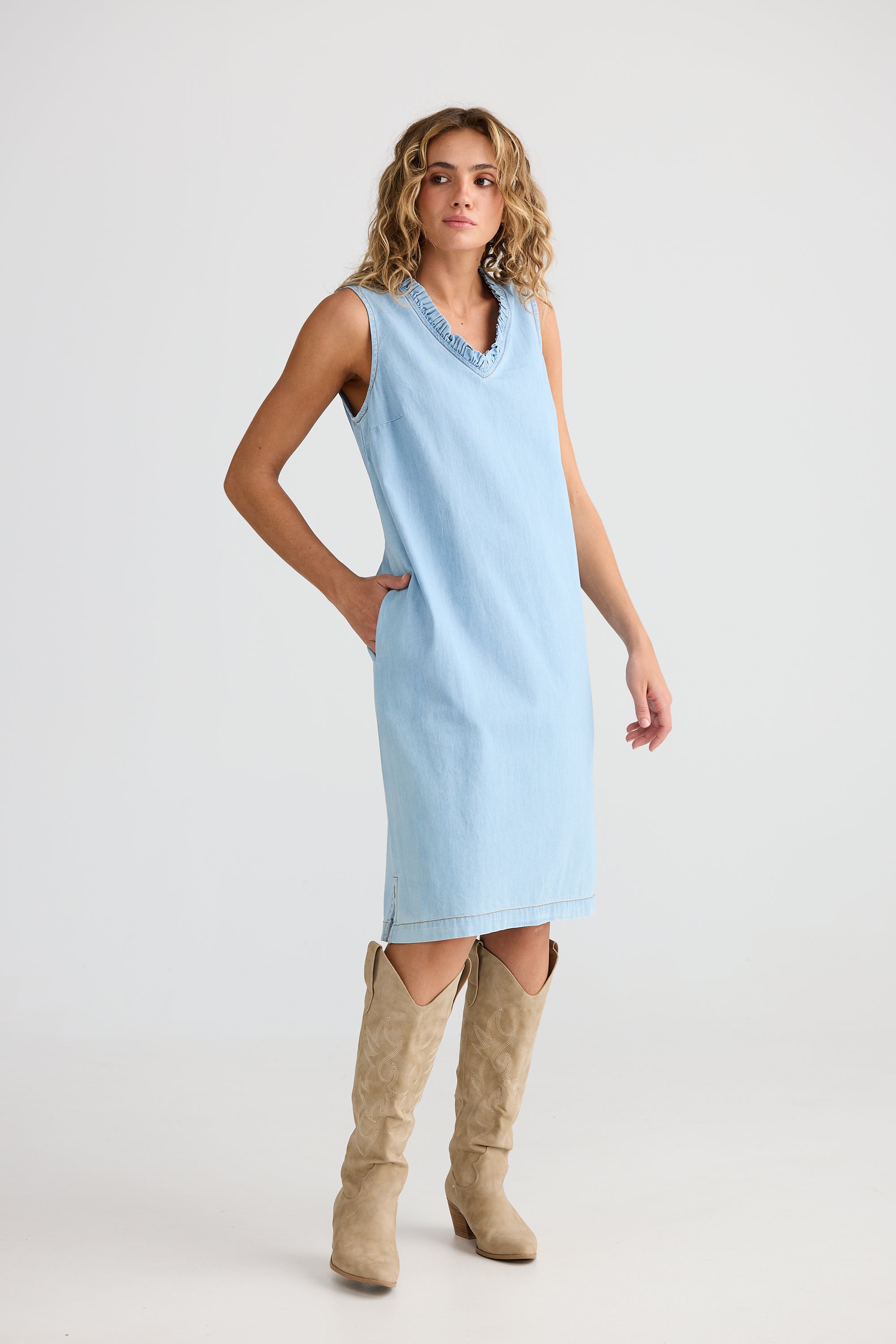 Talisman Vera Denim Dress - Light Denim