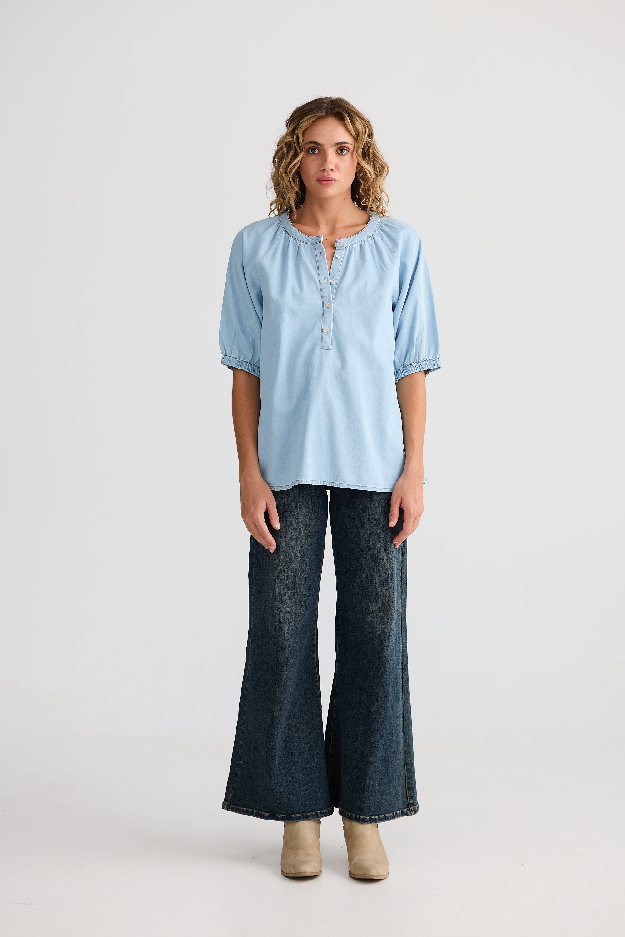 Talisman Rodeo Top - Light Denim