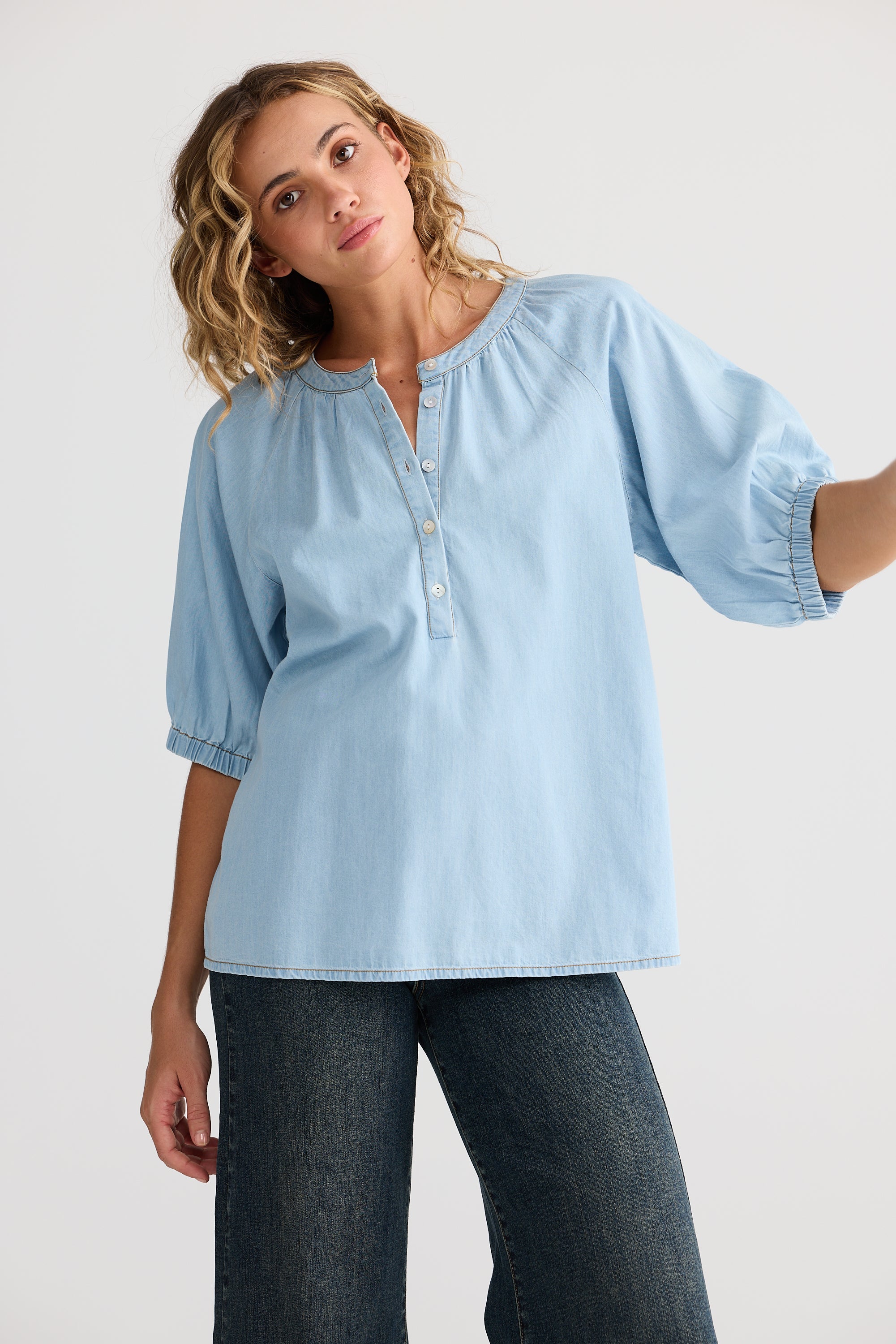 Talisman Rodeo Top - Light Denim