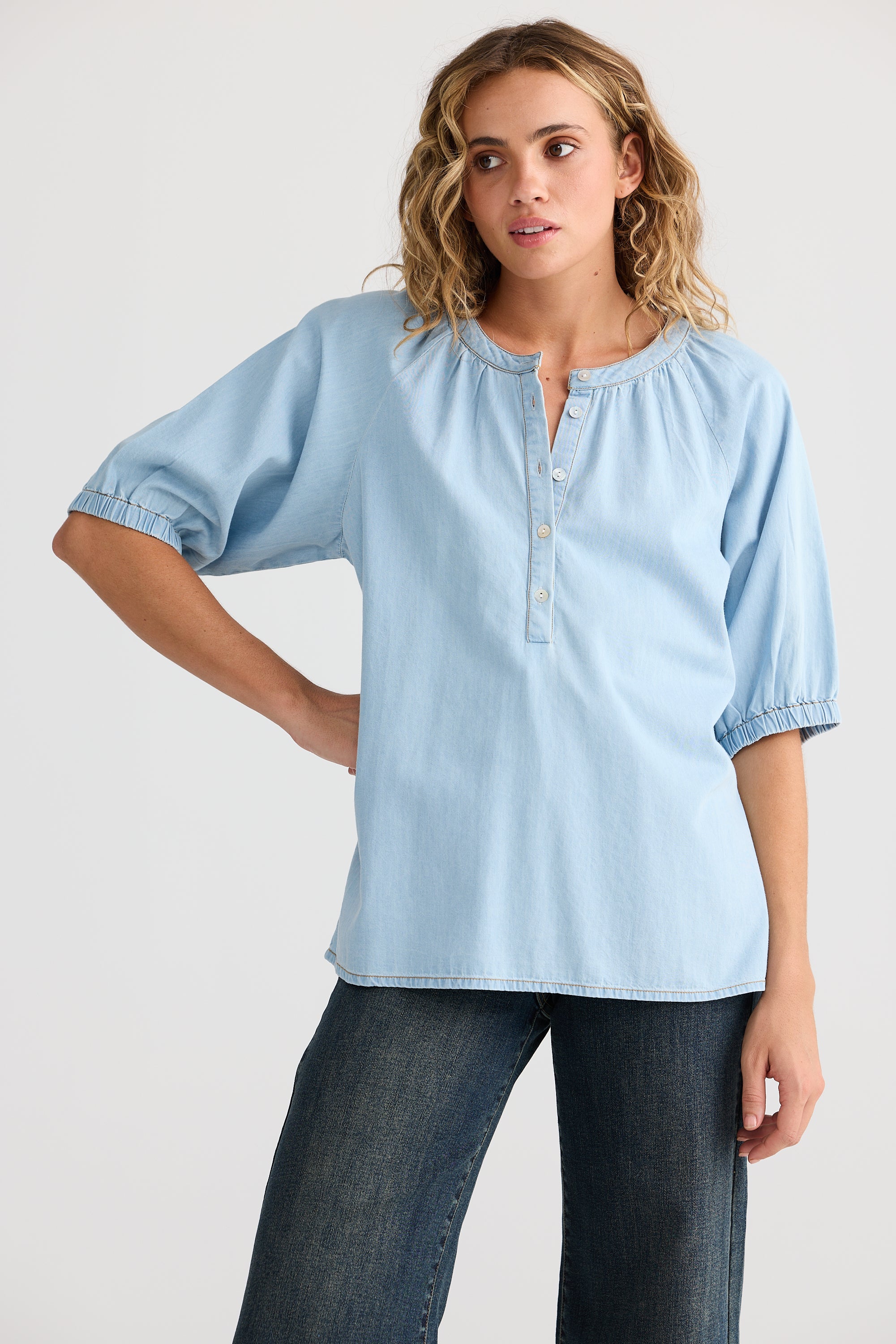 Talisman Rodeo Top - Light Denim