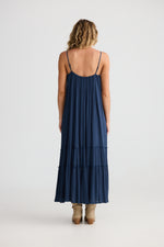 Load image into Gallery viewer, Talisman Inhale Dress - Navy Dobby
